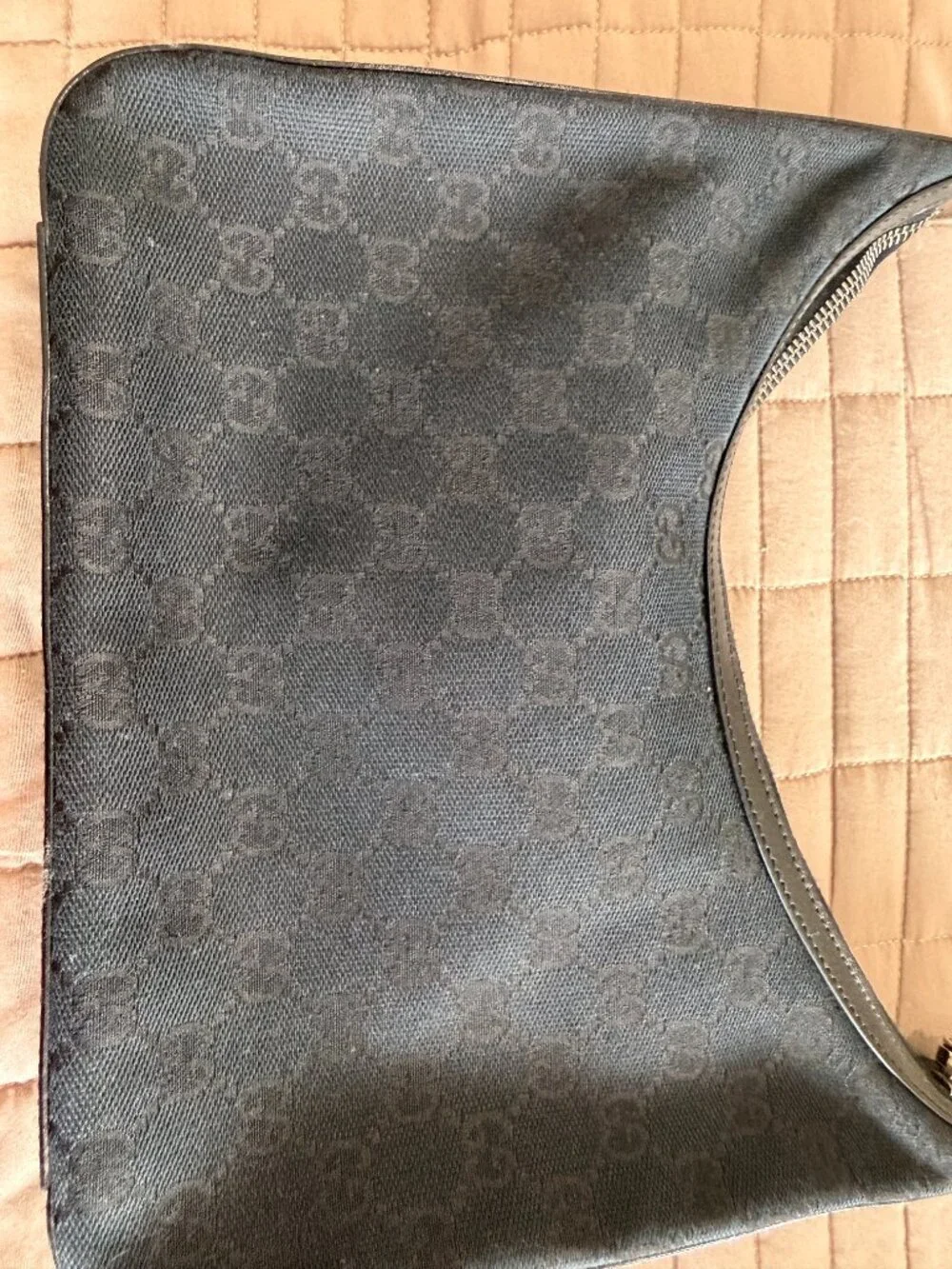Vintage Gucci Tom Ford Era GG Canvas Hobo Bag